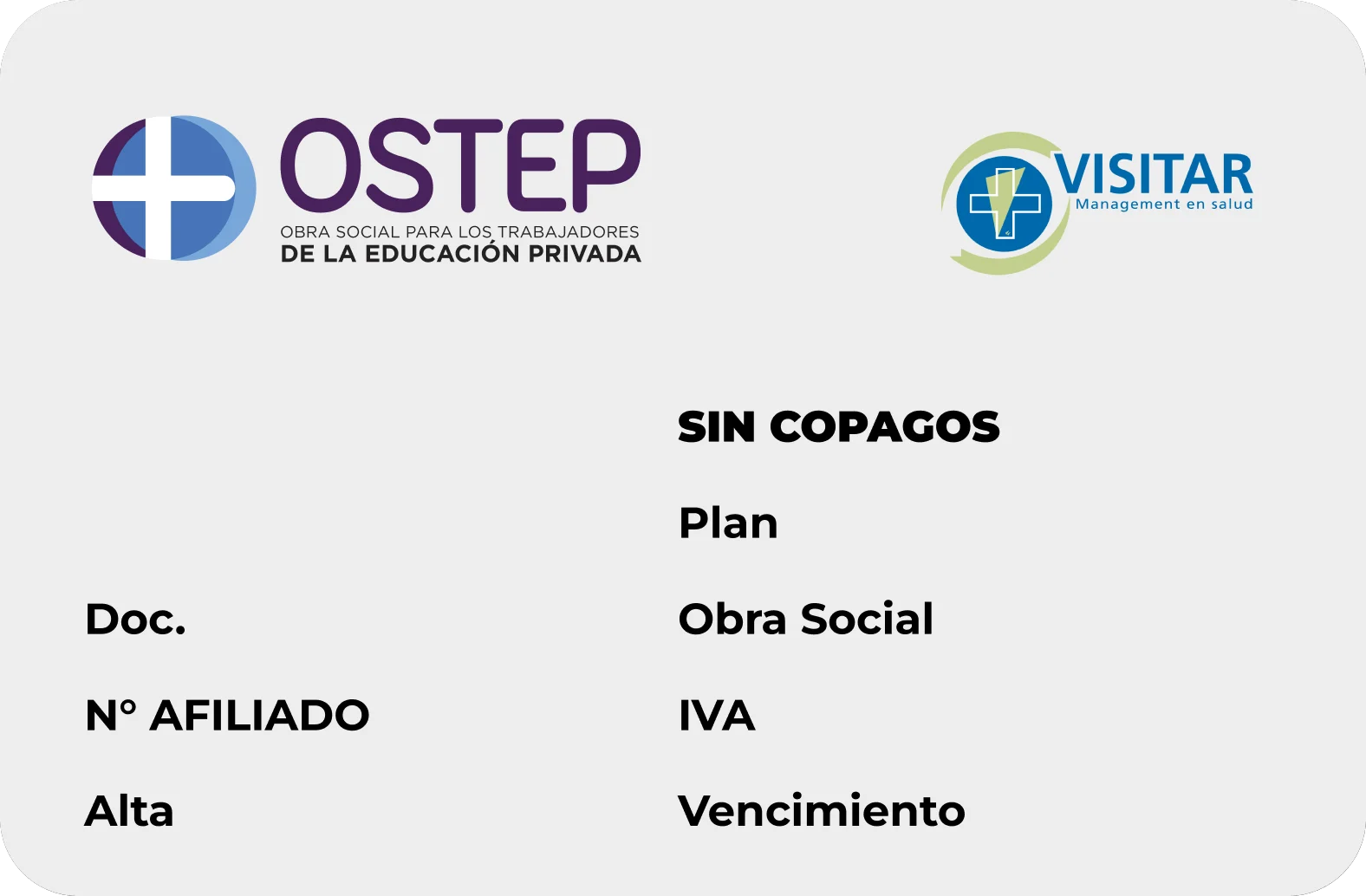 Modelo de credencial virtual de OSTEP